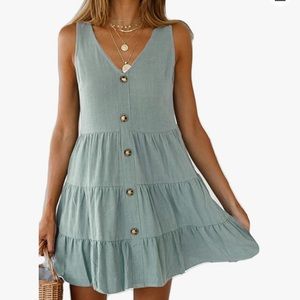 Amazon button down swing dress in size S